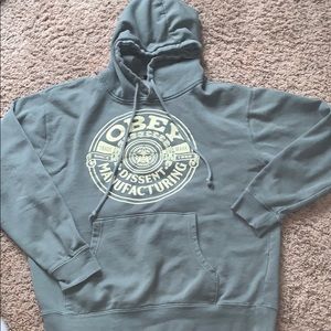 Green obey hoodie